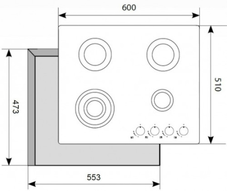 Варочная поверхность AKPO PGA 604 RGC-T IV