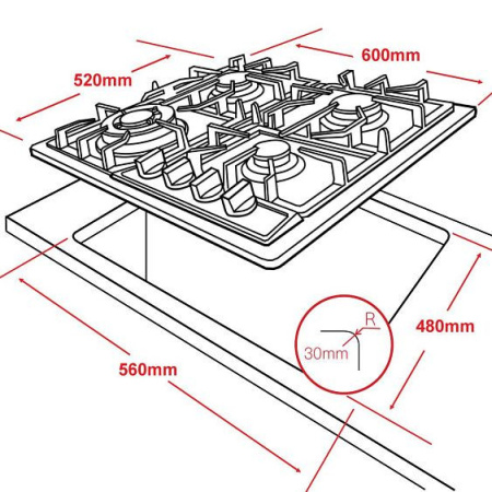 Варочная поверхность GINZZU HCG-419