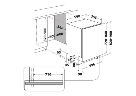 Посудомоечная машина KITCHENAID K8I HF58 TUSC