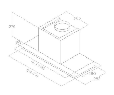 Вытяжка ELICA HIDDEN 2.0 @ IX/A/60