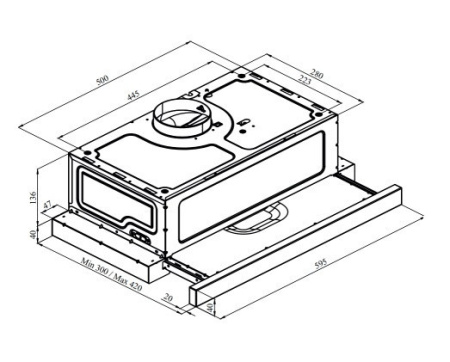 Вытяжка DARINA SMART M606B