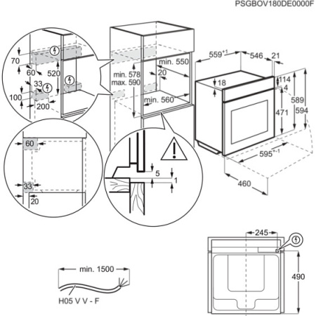 Духовой шкаф ELECTROLUX OKF5C70X