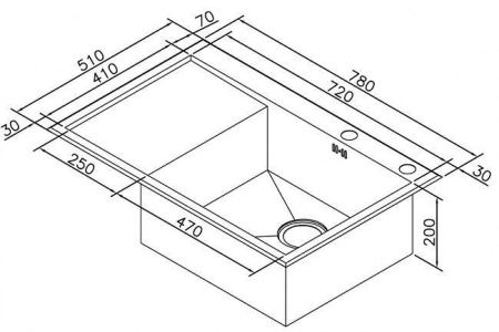 Кухонная мойка ZORG INOX X-7851-R сталь