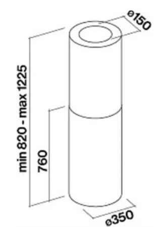 Вытяжка FALMEC POLAR EVO IS RAME 35 (CPOI90.E11P2#EUA490F)