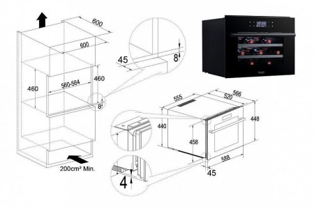Винный шкаф TEMPTECH SOM45SES