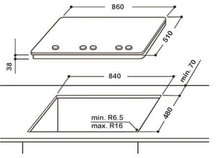 Варочная панель WHIRLPOOL GMA9522/IX
