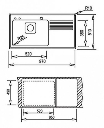 Кухонная мойка TEKA frame 1b 1d plus right polished