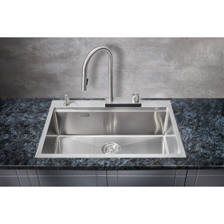 Кухонная мойка MILACIO Denia 75 Steel MC.77420 нержавеющая сталь