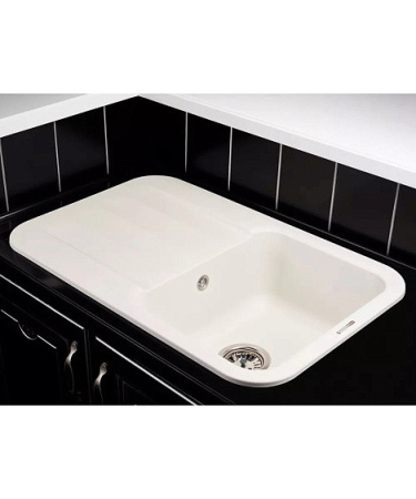 Кухонная мойка KUPPERSBERG LIRA 1B1D WHITE ALABASTER