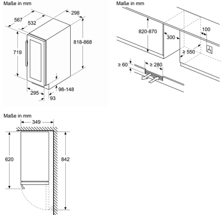 Винный шкаф BOSCH KUW20VHF0