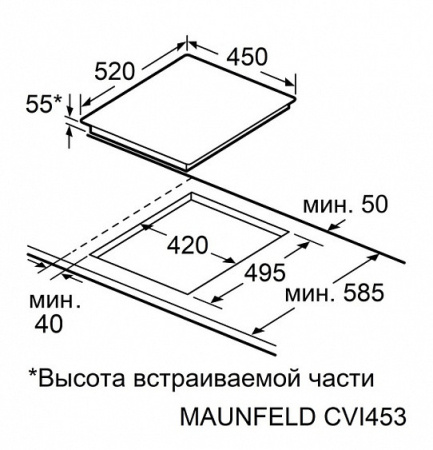 Варочная поверхность MAUNFELD CVI453SBBK Inverter