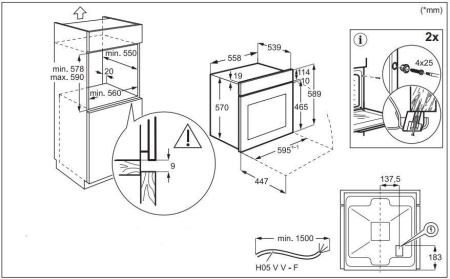 Духовой шкаф ELECTROLUX EOD3C40BX