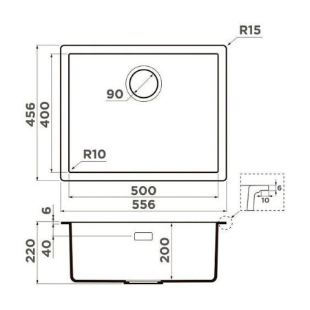 Кухонная мойка OMOIKIRI Yamakawa 55 Integra-WH (4997265)