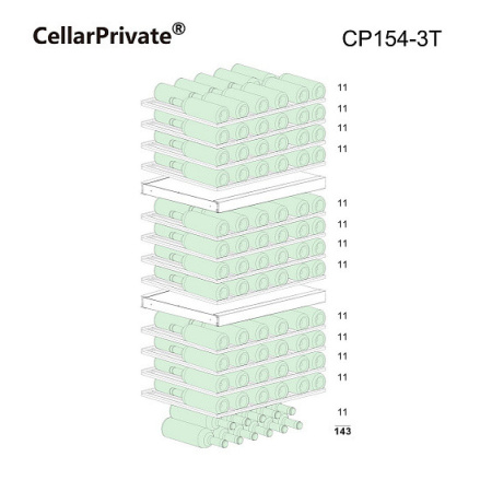 Винный шкаф CELLAR PRIVATE CP154-3T — фото