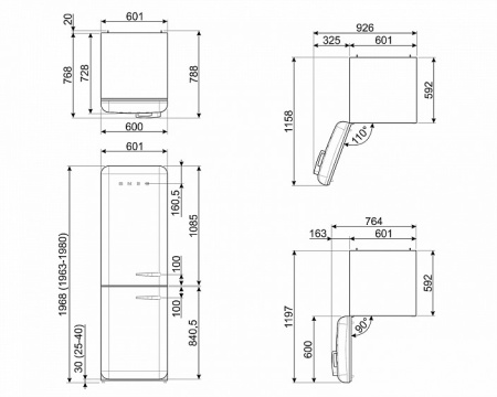 Холодильник SMEG FAB32LRD5