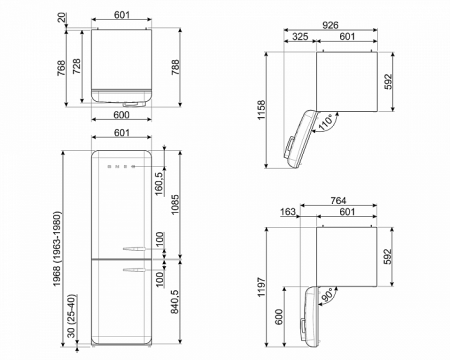 Холодильник SMEG FAB32LRD5