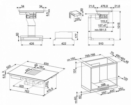 Индукционная варочная панель SMEG HOBD682R1
