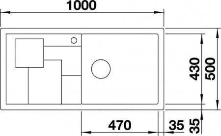 Кухонная мойка Blanco SITY XL 6 S lava grey белый гранит 525051