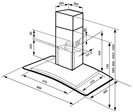 Вытяжка SMEG kv90x-2