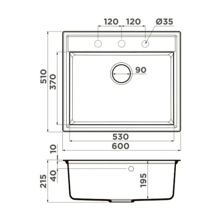 Кухонная мойка OMOIKIRI Daisen 60-WH (4997522)