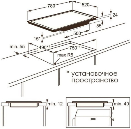 Поверхность AEG hk 588440 fg