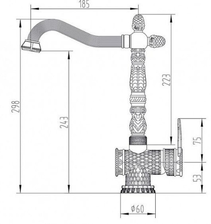 Смеситель ZORG A 421 K-BR