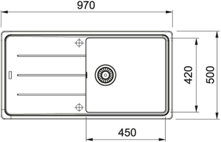 Кухонная мойка FRANKE BFG 611-97 оникс (114.0276.112)