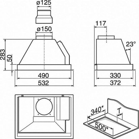 Вытяжка MIELE da 2250 ix