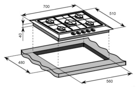 Газовая панель Lex GVE 750 C iv