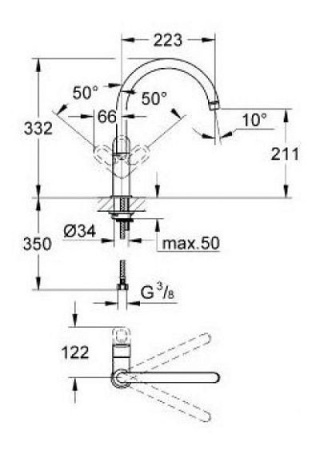 Смеситель GROHE bauloop 31368000