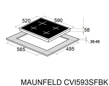 Варочная поверхность MAUNFELD CVI593SFBK Inverter