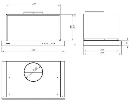 Вытяжка AKPO WK-7 Light touch glass twin II 60 белое стекло/нержавейка