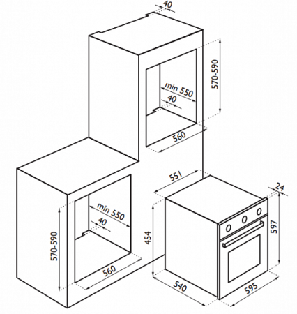 Духовой шкаф ARDESIA SR 061 нержавеющая сталь