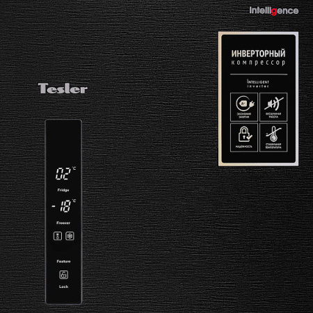 Холодильник TESLER RCD-482I GRAPHITE — фото