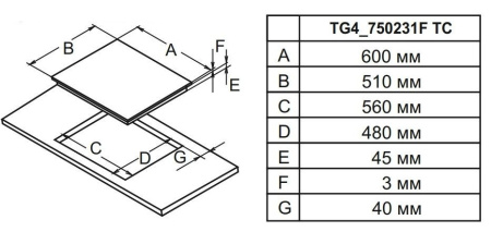 Варочная поверхность ELECTRONICSDELUXE TG4 750231F-075