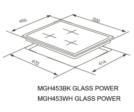 Варочная поверхность MEFERI MGH453BK GLASS POWER