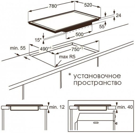 Поверхность AEG hk 589440 fg