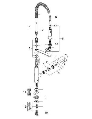 Смеситель для мойки GROHE K7  31379000