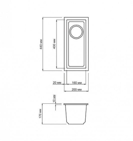Мойка OMOIKIRI  bosen 20-u-wh tetogranit/белый 4993156