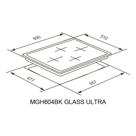 Варочная поверхность MEFERI MGH604BK GLASS ULTRA