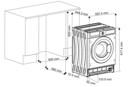 Стиральная машина VESTEL WMBI8120T2I