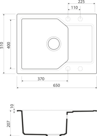 Мойка OMOIKIRI Yonaka 65-BE Artgranit/ваниль 4993342