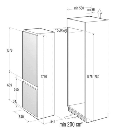 Встраиваемый холодильник Miele KFN 37452 iDE