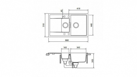 Мойка SCHOCK 700699  eton 60 d cristadur 860х510 пуро