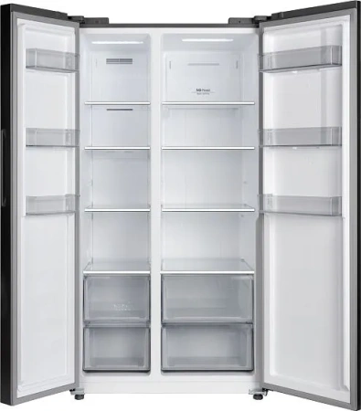 Холодильник WEISSGAUFF WSBS 550 Built-in NoFrost Inverter Black Glass
