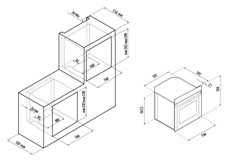 Духовой шкаф FORNELLI fea 60 modernita wh