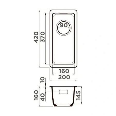 Кухонная мойка OMOIKIRI Kata 20-U-ES (4997498)