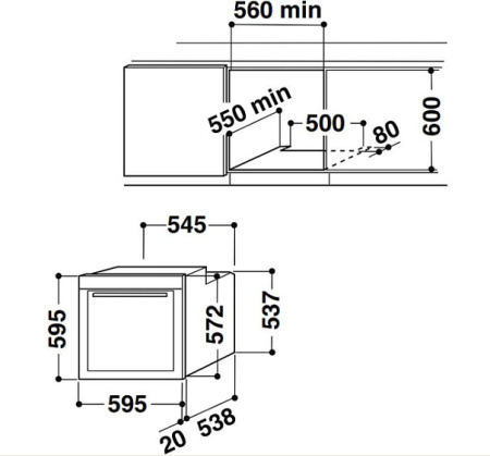 Духовой шкаф WHIRLPOOL akzm 784 nb