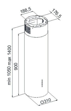 Вытяжка KONIGIN Pasio White/White Glass 31