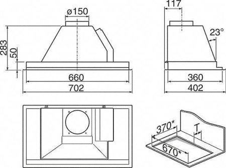 Вытяжка MIELE da 2270 ix
